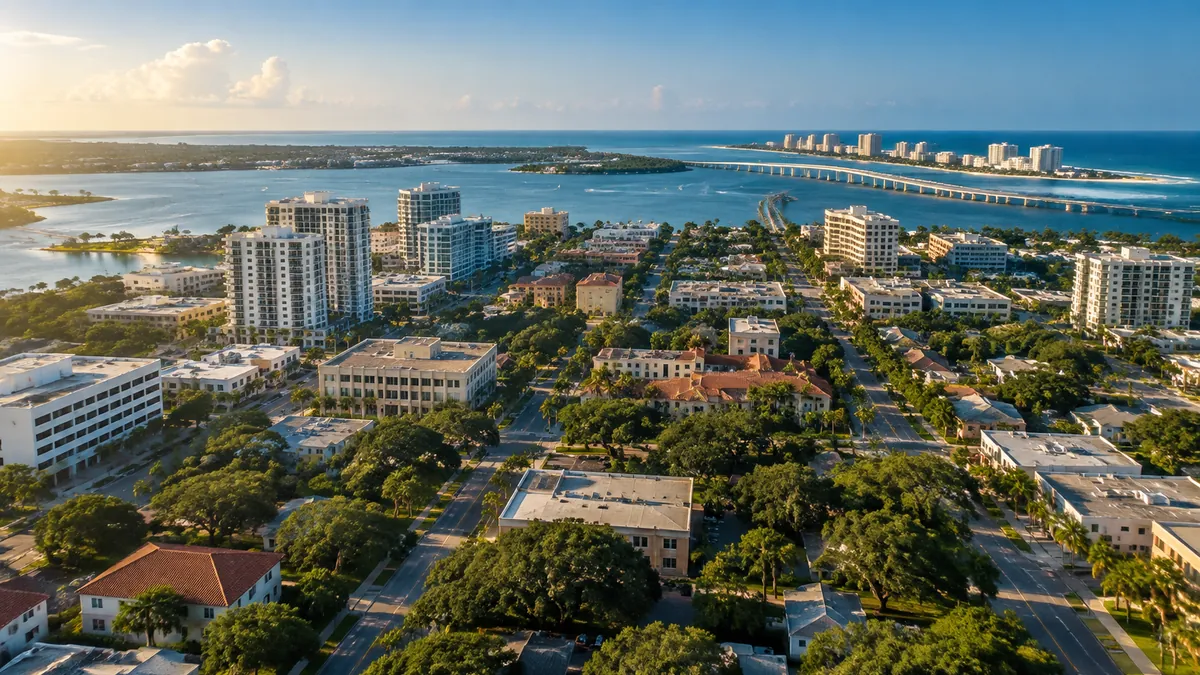 Aerial view of Clearwater, FL