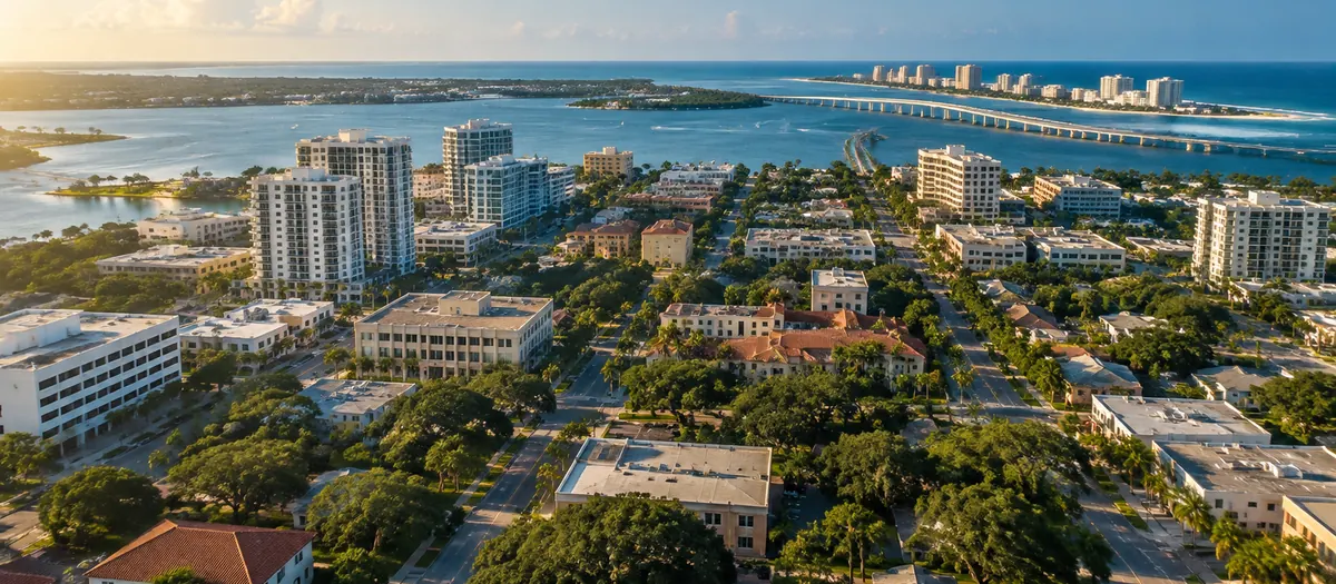 Aerial view of Clearwater, FL