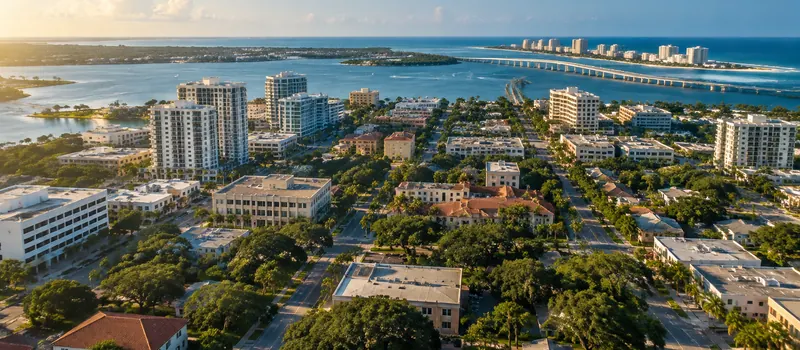 Aerial view of Clearwater, FL