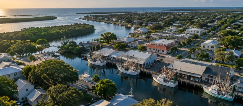 Aerial view of Tarpon Springs, FL