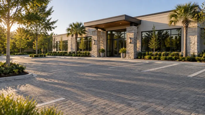 Commercial building serviced by Citrus Pavers