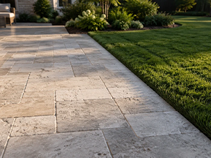 Citrus Pavers finished job, aerial view